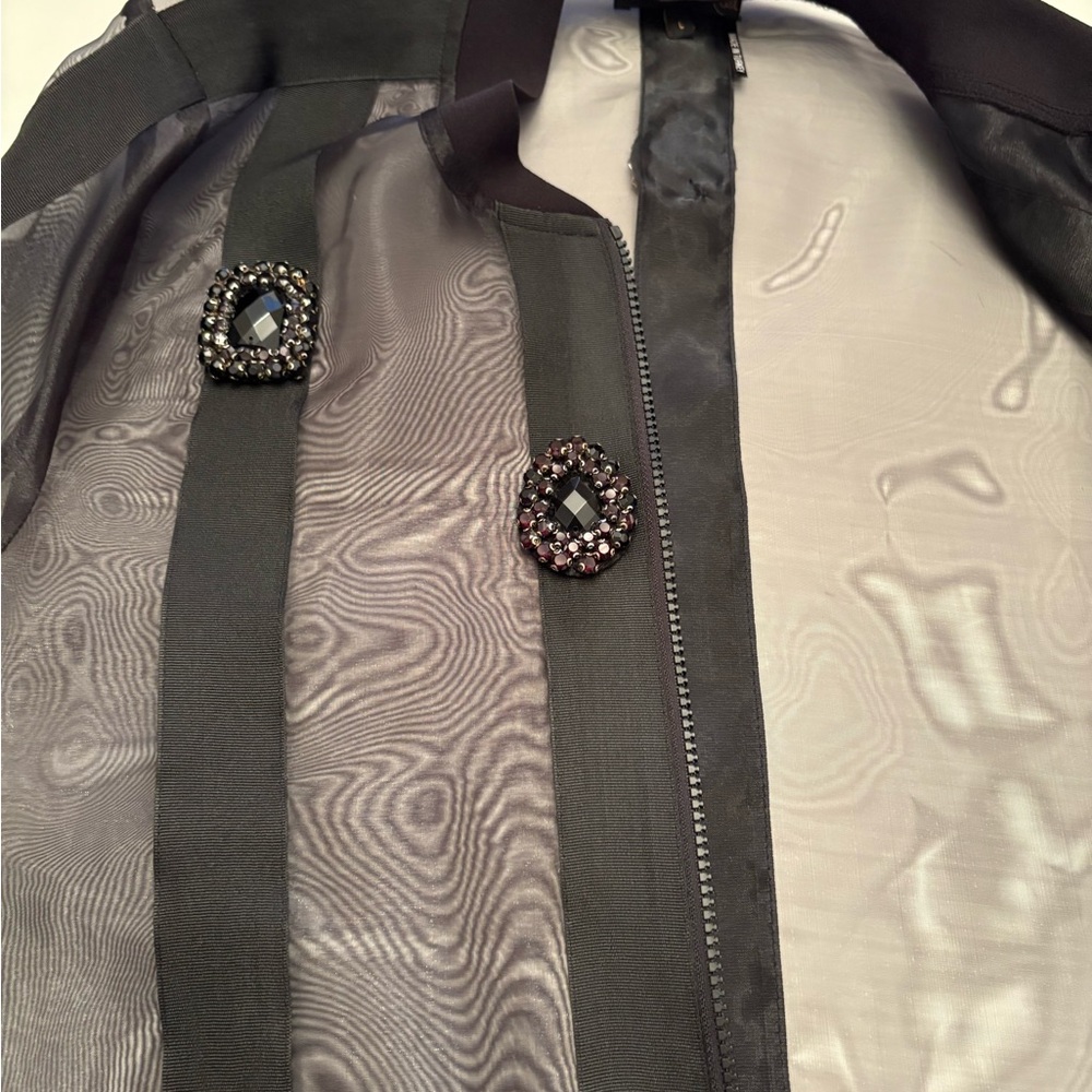 Jane & John by Tricotto Sheer Jacket w Vintage Rhinestones XL - Picture 8 of 14